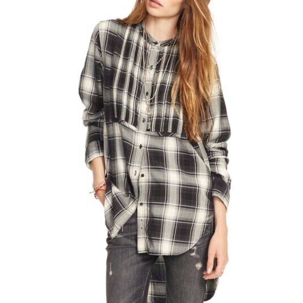 Ralph Lauren Denim And Supply High Low Plaid Tunic Top